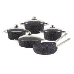 Набор посуды Burner Elis Black Stone, 10 предметов