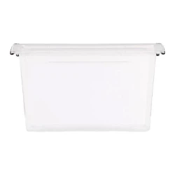 Konteyner 5Five, 2 l, 19.5х14.8х11 sm, polipropilen, qapaqla, şəffaf/qara