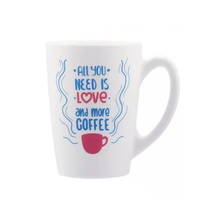 Кружка Luminarc New Morning All U Need 320 мл, стекло, белый Кружка Luminarc New Morning All U Need 320 мл, стекло, белый