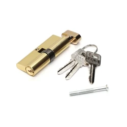 Цилиндровый механизм, 3 ключа, желтый, 60 мм Цилиндровый механизм, 3 ключа, желтый, 60 мм