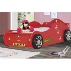 Tək nəfərlik çarpayı Ferrari, laminat, qırmızı, 95x74x220 sm