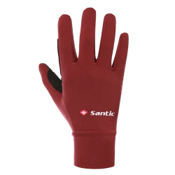 Велоперчатки Santic W0P079J, бордовые, полиэстер, размер M
