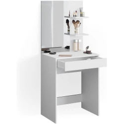 Kosmetika masası İsabella 12115570, LDSP, ağ, 140x60x75 sm