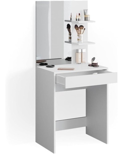 Kosmetika masası İsabella 12115570, LDSP, ağ, 140x60x75 sm