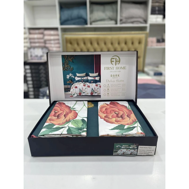 Комплект постельного белья First Home SHA-00001291, пододеяльник 160х220 см, наволочки 50x70 см, двуспальный, сатин Комплект постельного белья First Home SHA-00001291, пододеяльник 160х220 см, наволочки 50x70 см, двуспальный, сатин