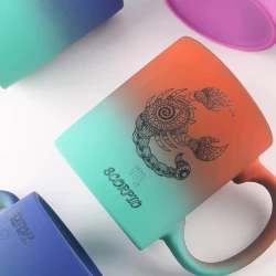 Чашка Скорпион, керамика, разноцветная