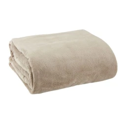 Плед JYSK Dragehode, 140x200 см, полиэстер, светло-коричневый Плед JYSK Dragehode, 140x200 см, полиэстер, светло-коричневый