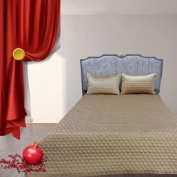 Örtük və yastıq üzü dəsti Narlı 000850, örtük 170x230 sm, yastıq üzü 1 əd x 50x70 sm, birnəfərlik, qəhvəyi