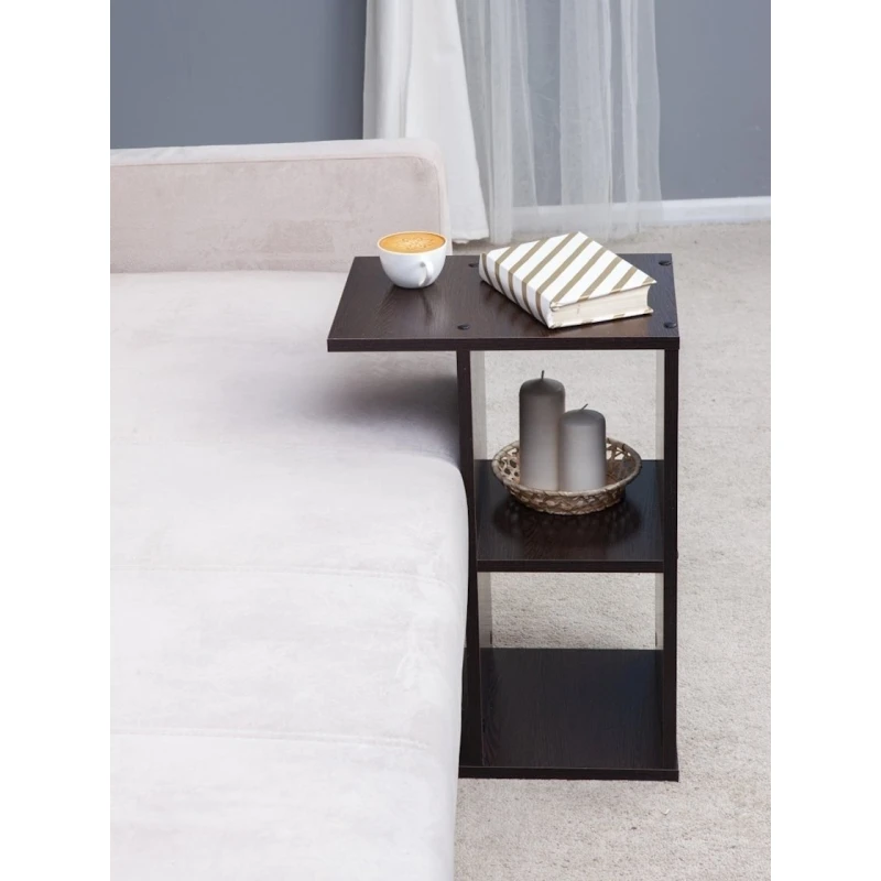 Журнальный столик Letta 60x47x30 см, ЛДСП, черный