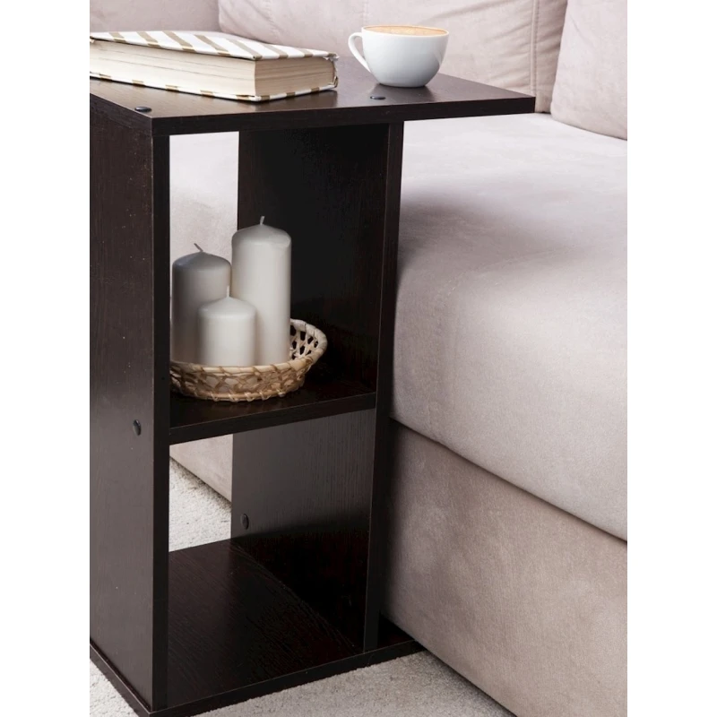 Журнальный столик Letta 60x47x30 см, ЛДСП, черный