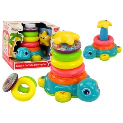 Развивающая игра FS-21 Bump and Go Turtle Stacking 2 in 1, разноцветная Развивающая игра FS-21 Bump and Go Turtle Stacking 2 in 1, разноцветная