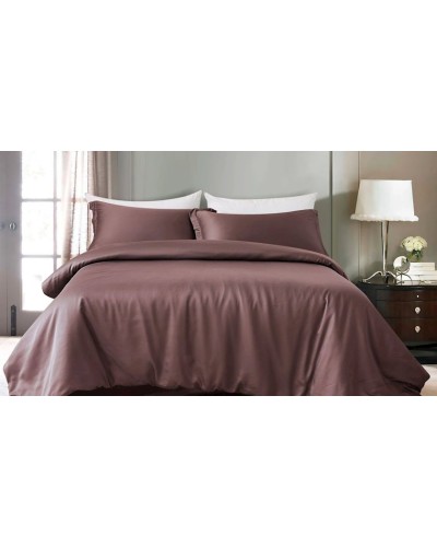 Yataq dəsti Askona Solid Tencel 1118, yorğan üzləri 200х220 sm, yastıq üzləri 50х70 sm, avro, evkalipt lif, макиато, qəhvəyi