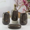 Набор для ванной nh_15c99, керамика, коричневый, 4 шт Набор для ванной nh_15c99, керамика, коричневый, 4 шт
