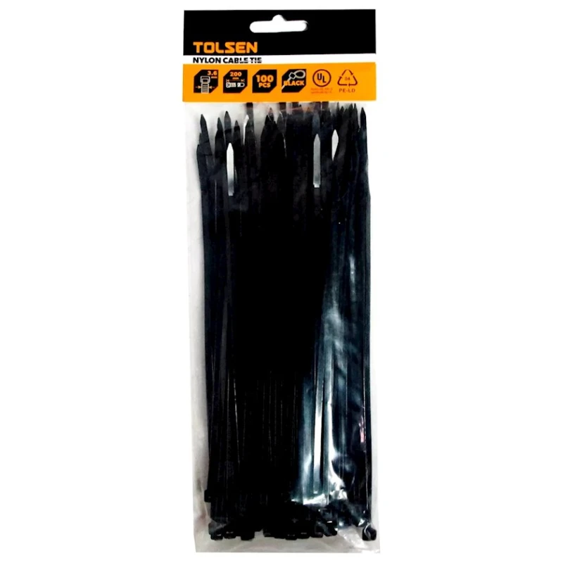 Набор хомутов Tolsen 50118, 3.6х200 мм, 100 шт Набор хомутов Tolsen 50118, 3.6х200 мм, 100 шт