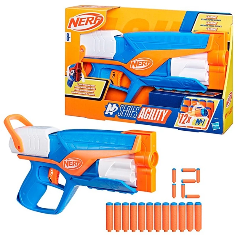 Бластер Hasbro F8629, пластик, синий/оранжевый