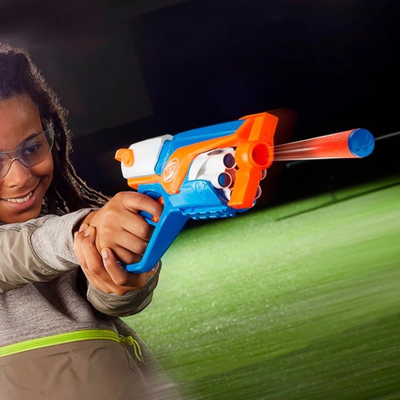 Бластер Hasbro F8629, пластик, синий/оранжевый