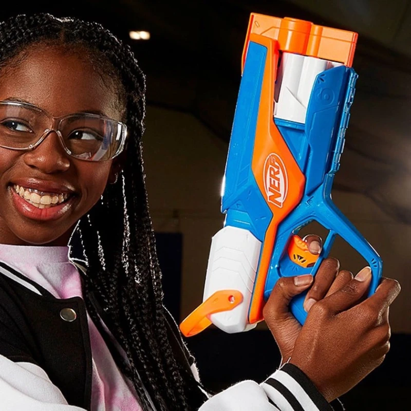 Бластер Hasbro F8629, пластик, синий/оранжевый