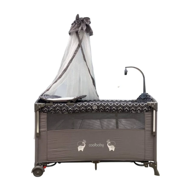 Детская кроватка smr779, коричневая