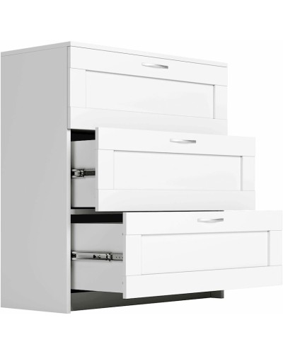 Komod Mio Tesoro Сириус 2.02.02.050.1, DSP, ağ, 78.2x94.6x41.2 sm