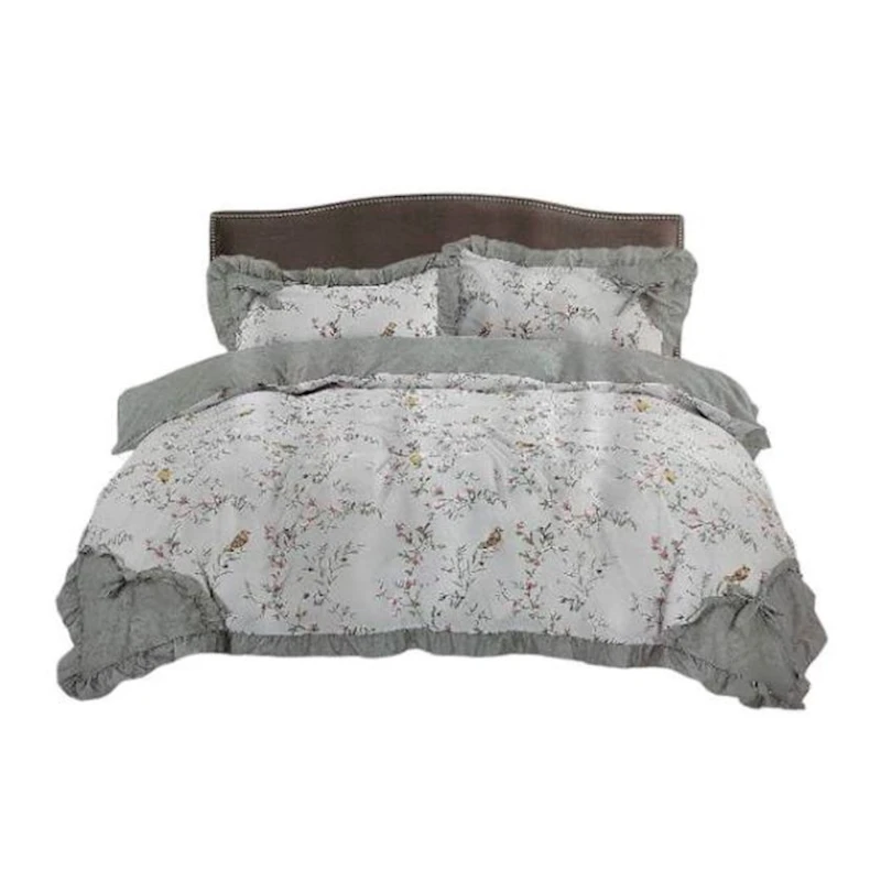 Комплект постельного белья Laura Grand PA-1010844 двуспальный, пододеяльник 200x230 см, простыня 230x240 см, наволочки 2 шт x 50x70 см, мятный