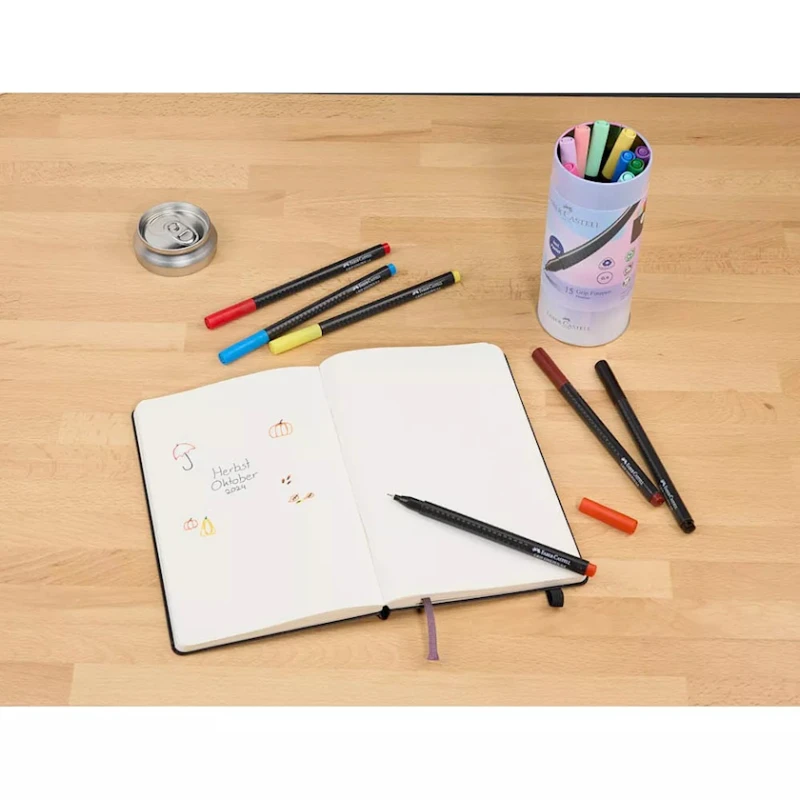 Набор цветных капиллярных ручек Faber Castell Grip Finepen 151617, 0.4 mm, 15 шт Набор цветных капиллярных ручек Faber Castell Grip Finepen 151617, 0.4 mm, 15 шт