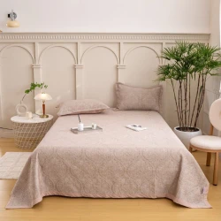 Покрывало Annaberry SHA-00004797, лен, 160х230 см, наволочка 50x70 см, бежевое