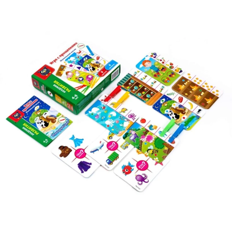 Игра с прищепками Vladi Toys Маленький логик VT5303-03, 4-6 лет