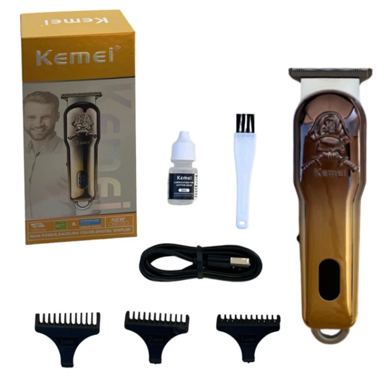 Триммер для стрижки бороды и усов Kemei km-272 gold