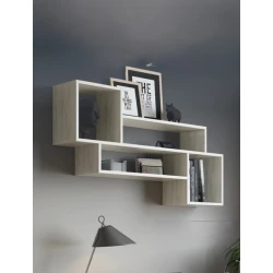 Настенная полка Art Mebel 175, ламинат, 60х110х20 см, белая Настенная полка Art Mebel 175, ламинат, 60х110х20 см, белая