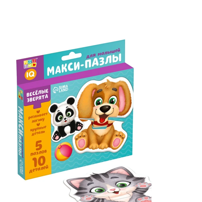 Pazl Puzzle Time Макси-Пазлы. Весёлые зверята Pazl Puzzle Time Макси-Пазлы. Весёлые зверята