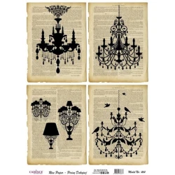 Рисовая бумага для декупажа Cadence - 464, А3, 29.7x42 см