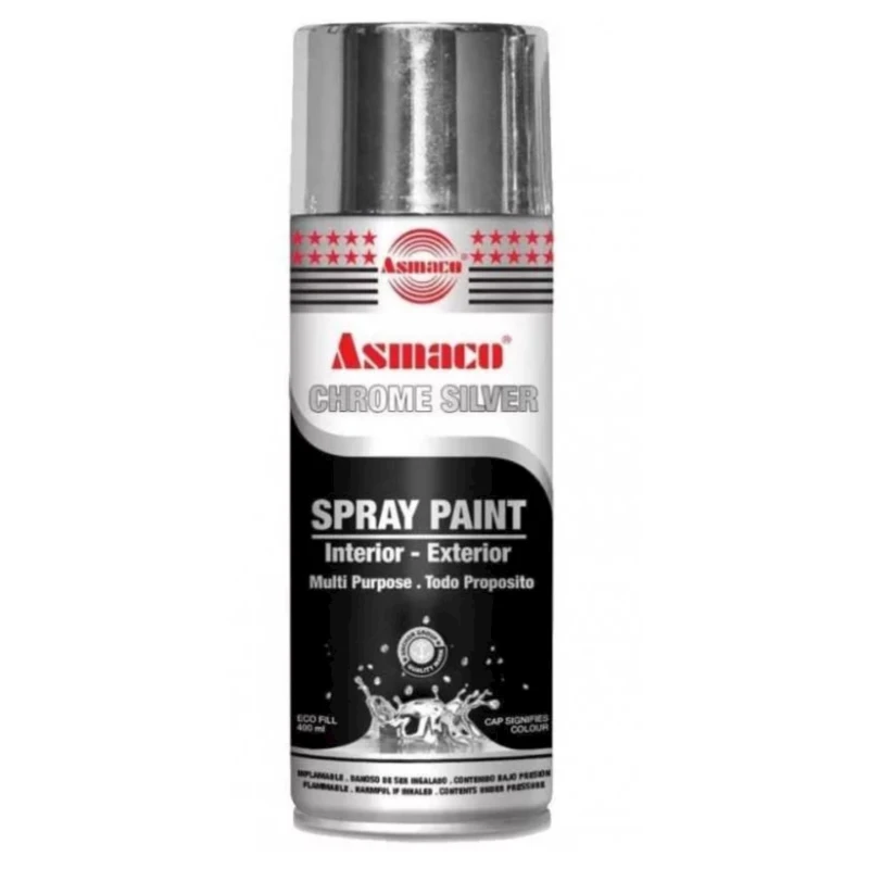 Aerozol boya Asmaco Silver Glossy, 400 ml, gümüşü Aerozol boya Asmaco Silver Glossy, 400 ml, gümüşü