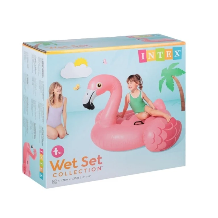 Надувной матрас-фламинго Intex X57225588558, розовый, 135x178 см