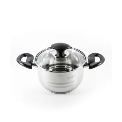 Кастрюля Hom-me 101122, 22 см, 4.7 л, нержавеющая сталь, серебристый