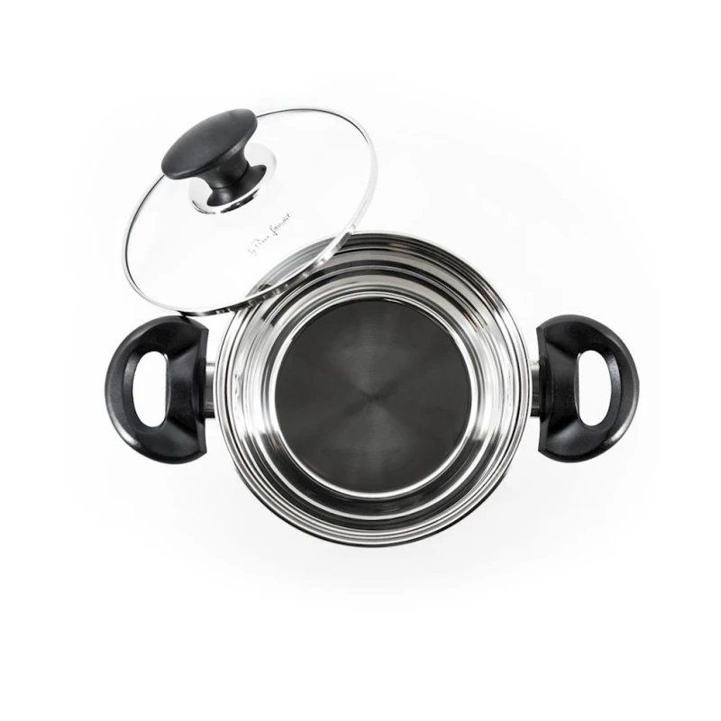 Кастрюля Hom-me 101122, 22 см, 4.7 л, нержавеющая сталь, серебристый Кастрюля Hom-me 101122, 22 см, 4.7 л, нержавеющая сталь, серебристый