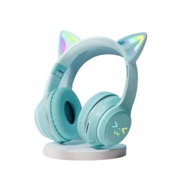 Наушники Gjby cat Ear headset CA-042 Green