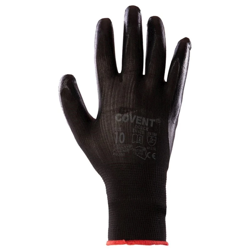 Рабочие перчатки Polstar Holding Covent Black, с нитриловым покрытием Рабочие перчатки Polstar Holding Covent Black, с нитриловым покрытием