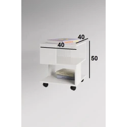 Журнальный стол Letta 3563_Letta25MashWh, 40x40x50 см Журнальный стол Letta 3563_Letta25MashWh, 40x40x50 см