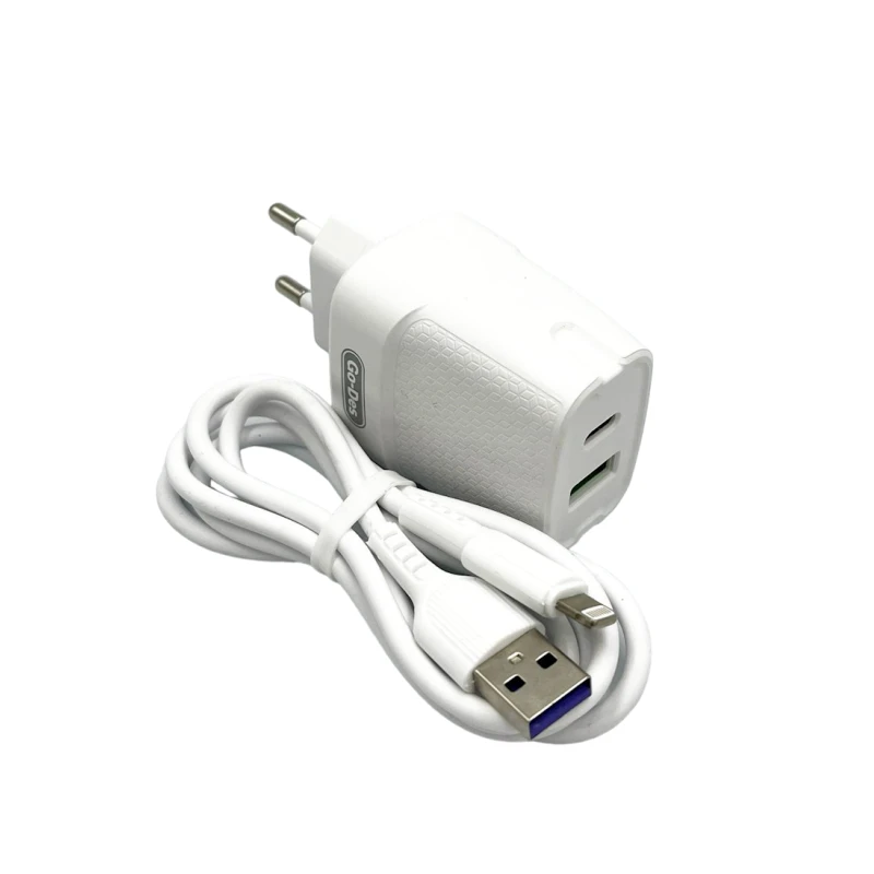 Сетевое зарядное устройство Go-Des SS214 20 W, Белый