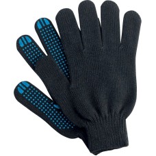 Əlcəklər Safe, pambıq/PVC, qara