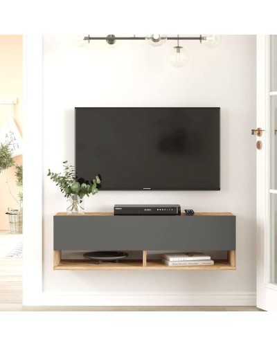 TV üçün tumba Bonja ev_12115492, LDSP, antrasit/qəhvəyi, 120x30x32 sm