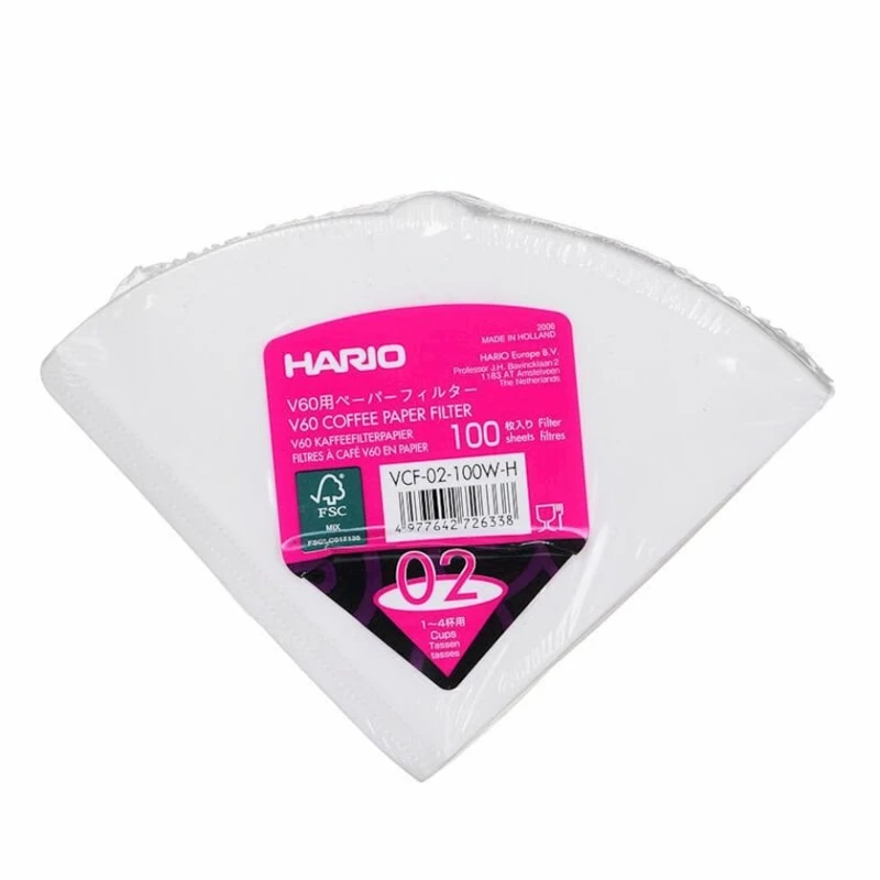Бумажные кофе-фильтры Hario V60 VCF-02 Бумажные кофе-фильтры Hario V60 VCF-02