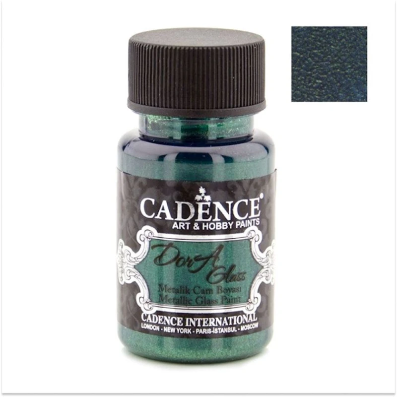 Краска-металлик для стекла Cadence Dora Glass Paint Emerald Green 50 мл Краска-металлик для стекла Cadence Dora Glass Paint Emerald Green 50 мл