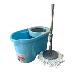 Набор для уборки Stars Plastik, ведро/веревочная швабра, синий