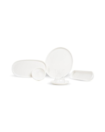 Səhər yeməyi dəsti Leggno Botanıcal White, 26 parça, 6 nəfərlik