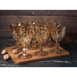 Bokal dəsti, bal rəng, 330 ml, 6 əd, şüşə - 6921-179