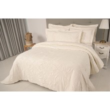 Örtük və yastıq üzü dəsti Tivolyo Home, 260x240 sm, avro, pambıq, ağ