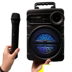 Беспроводной портативный динамик с безпроводным микрофоном. GTS-2065