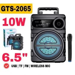 Беспроводной портативный динамик с безпроводным микрофоном. GTS-2065
