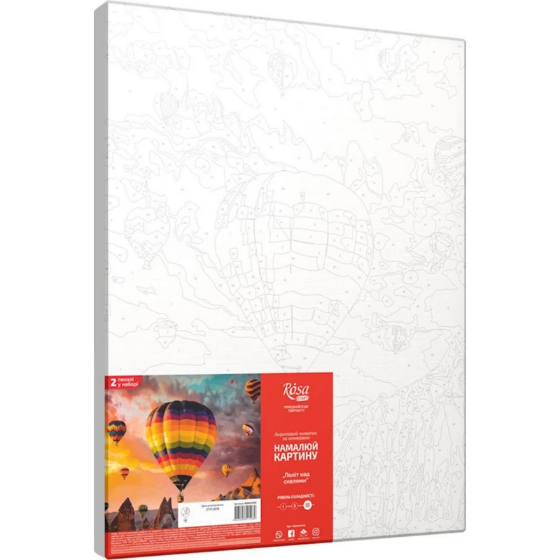 Акриловая живопись по номерам Rosa Start Полет над скалами, 35х45см Акриловая живопись по номерам Rosa Start Полет над скалами, 35х45см